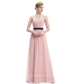 Starzz Strapless Strapless Off Shoulder Pink Chiffon Long Bridesmaid Dress ST000066-4